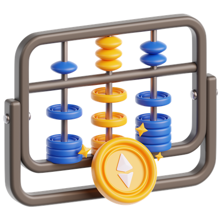 Ethereum Calculation  3D Icon