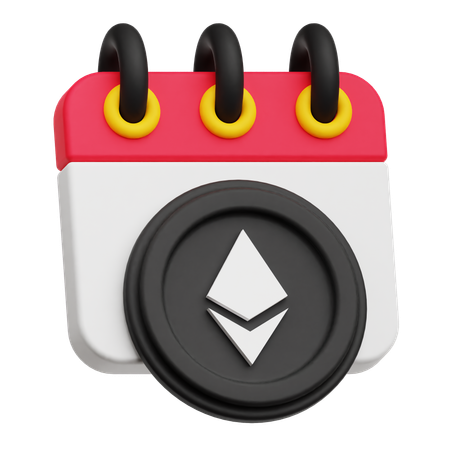 Ethereum Calendar  3D Icon