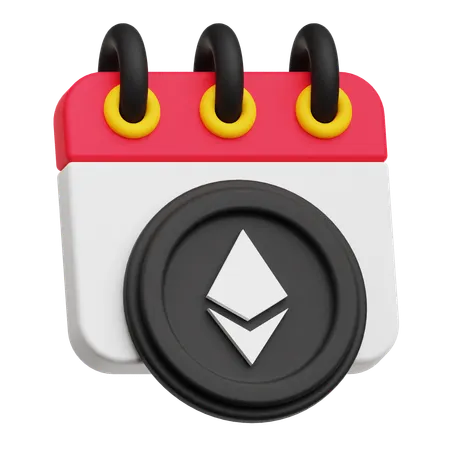 Ethereum Calendar  3D Icon