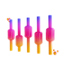 candlestick pattern 3d logo