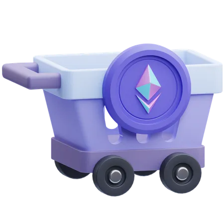 Ethereum Cart  3D Icon