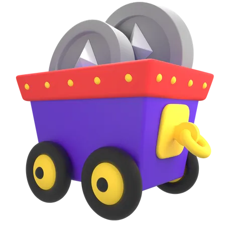 Ethereum Cart 3D Icon