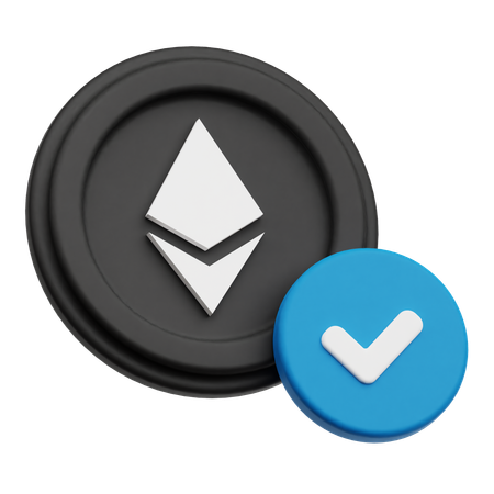 Ethereum Check  3D Icon