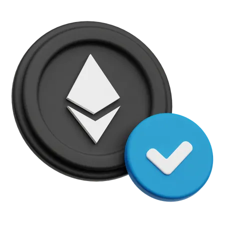 Ethereum Check  3D Icon
