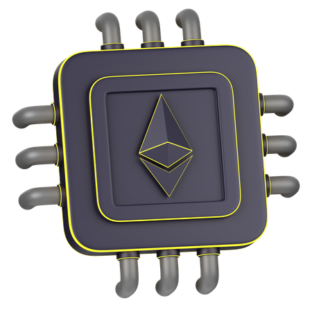 Ethereum Chip  3D Icon