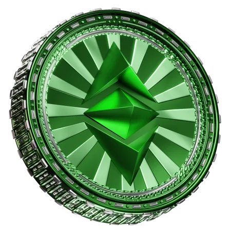 Ethereum Classic 3 D Coin 3 D Crypto Coin 3D Icon