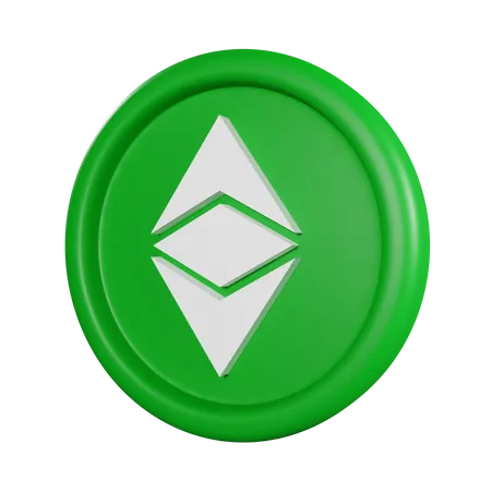 Ethereum Classic Coin 3D Icon