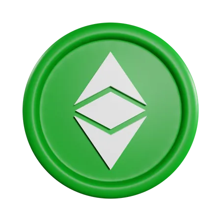 Ethereum Classic Coin 3D Icon
