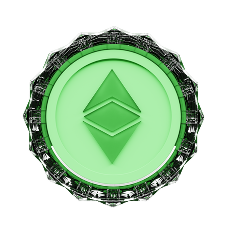 Ethereum Classic Crypto  3D Illustration