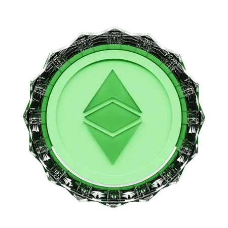 Ethereum Classic Crypto  3D Illustration