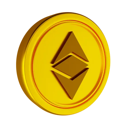 Golden Crypto 3 D Coins 3D Icon