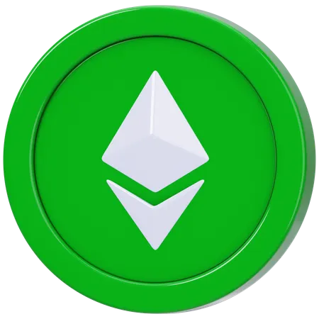 Ethereum Classic Etc  3D Icon