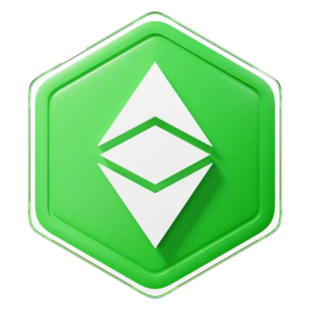 Ethereum Classic (ETC) Badge 3D Illustration