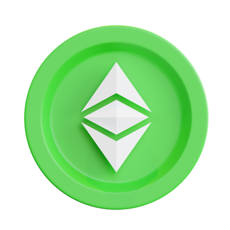 Ethereum classic etc cryptocurrency  3D Illustration