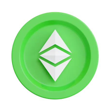 Ethereum classic etc cryptocurrency  3D Illustration