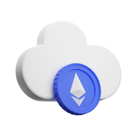 Ethereum Cloud  3D Icon