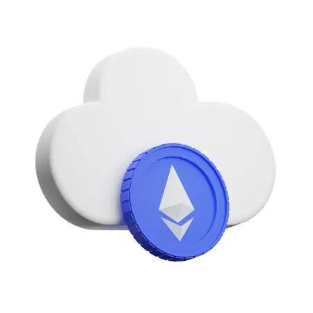 Ethereum Cloud  3D Icon