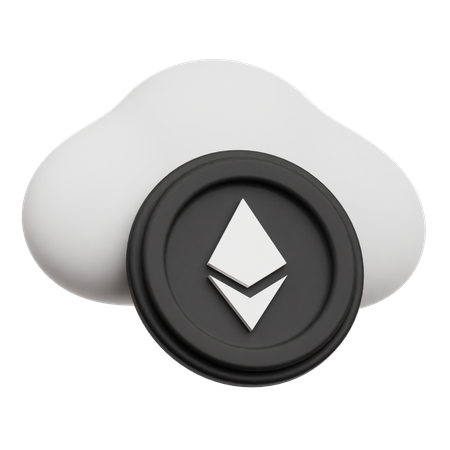 Ethereum Cloud  3D Icon
