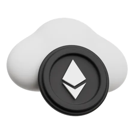 Ethereum Cloud  3D Icon
