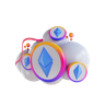 3d ethereum cloud mining emoji
