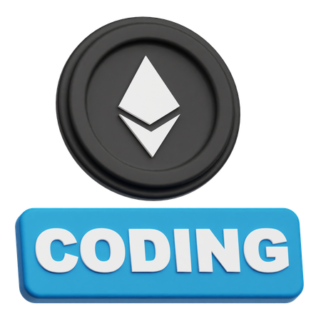 Ethereum Coding  3D Icon