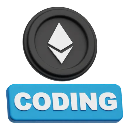 Ethereum Coding  3D Icon