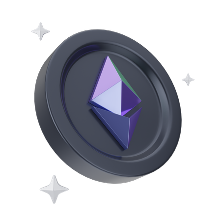 Pièce d'Ethereum  3D Icon