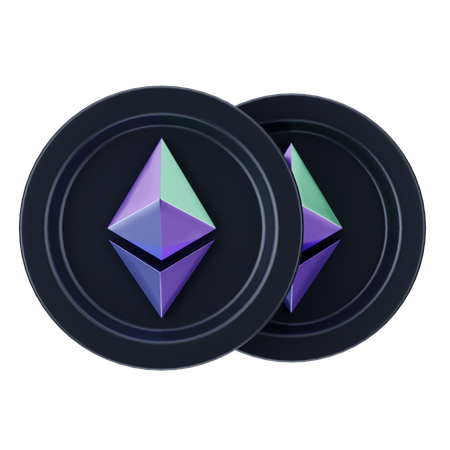 Ethereum Coin  3D Icon