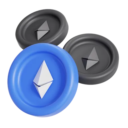 Ethereum Coin In Spotlight 3D Icon