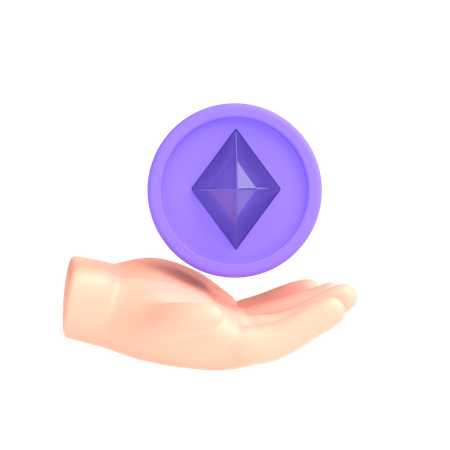 Ethereum Coin  3D Icon