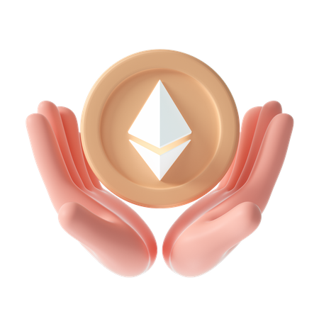 Ethereum coin  3D Illustration