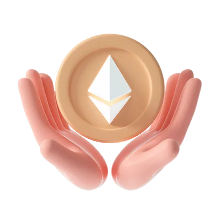 Ethereum coin  3D Illustration