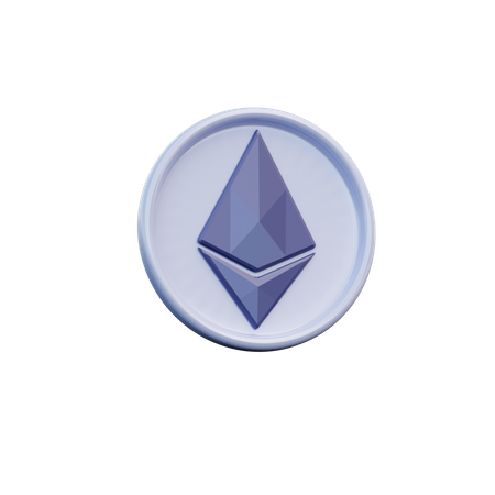 Ethereum Coin  3D Illustration