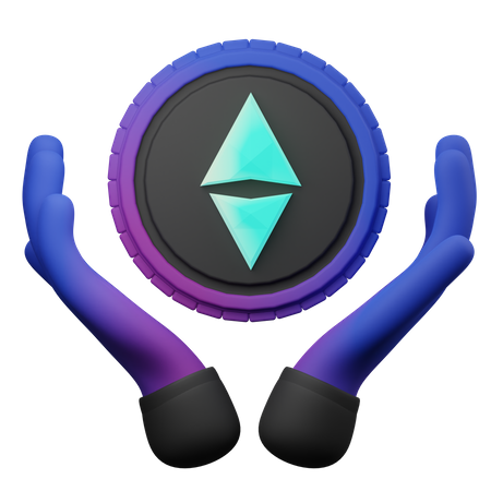 Ethereum Coin  3D Illustration