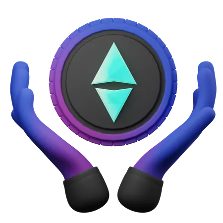 Ethereum Coin  3D Illustration