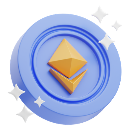 Ethereum Coin  3D Illustration