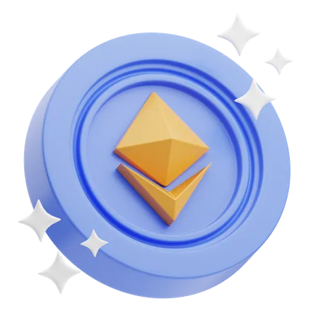 Ethereum Coin  3D Illustration