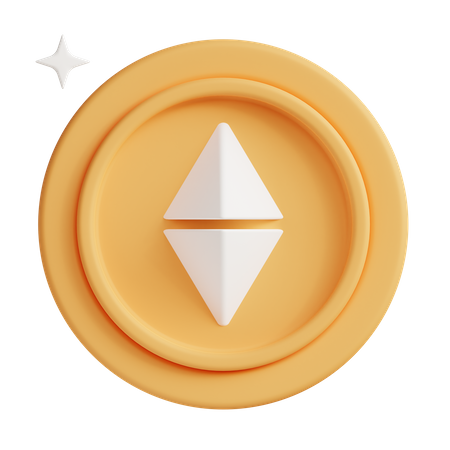 Ethereum coin  3D Illustration