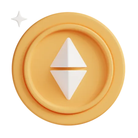 Ethereum coin  3D Illustration