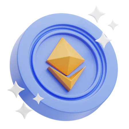 Ethereum Coin 3D Illustration