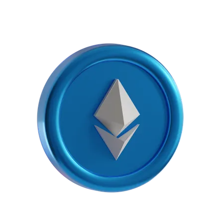 Pièce d'Ethereum  3D Icon
