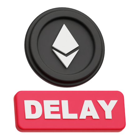 Ethereum Coin delay  3D Icon