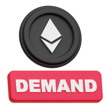 Ethereum Coin demand  3D Icon