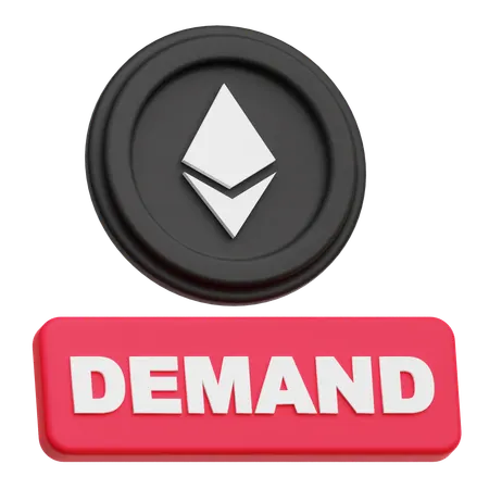 Ethereum Coin demand  3D Icon