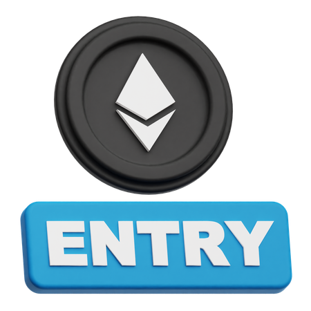 Ethereum Coin entry  3D Icon