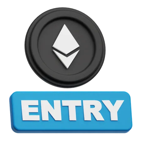 Ethereum Coin entry  3D Icon