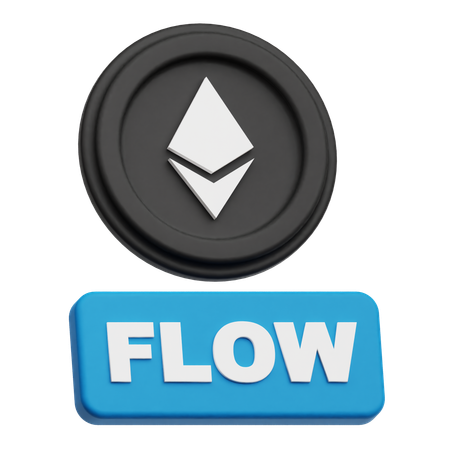 Ethereum Coin flow  3D Icon
