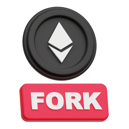 Ethereum Coin fork  3D Icon