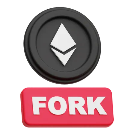 Ethereum Coin fork  3D Icon