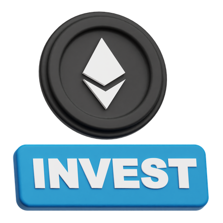 Ethereum coin investment  3D Icon
